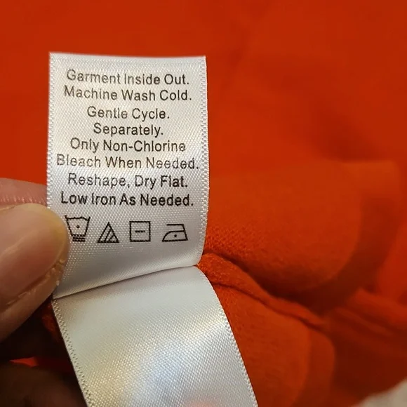 Coldwater Creek Orange Button Up Cardigan Sweater 3/4 Sleeve Size Medium M 10-12 - Picture 9 of 11